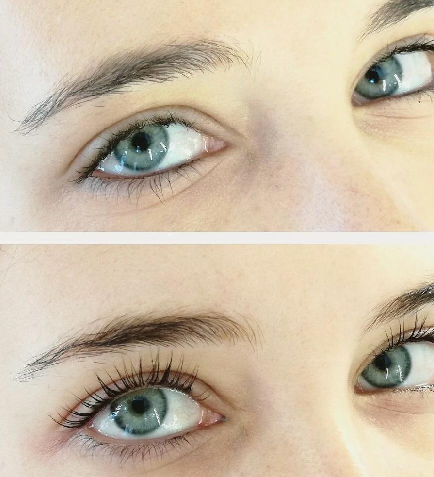 Wimpernlifting Nachher: natürlich geschwungene Wimpern nach der Behandlung
